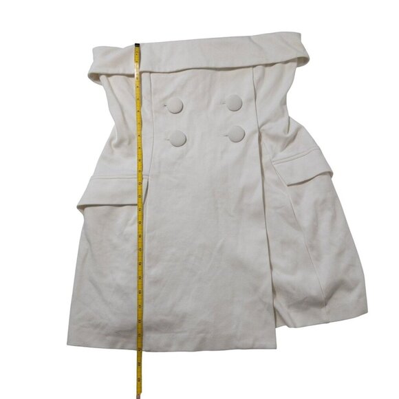 Anthropologie BHLDN Strapless Tuxedo Mini Dress White Bridal SZ M Casual Wedding - Picture 8 of 14